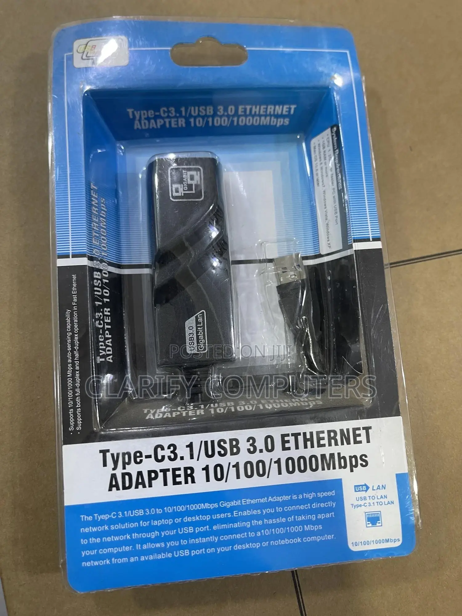 Type C3.1/Usb 3.0 Ethernet Adapter