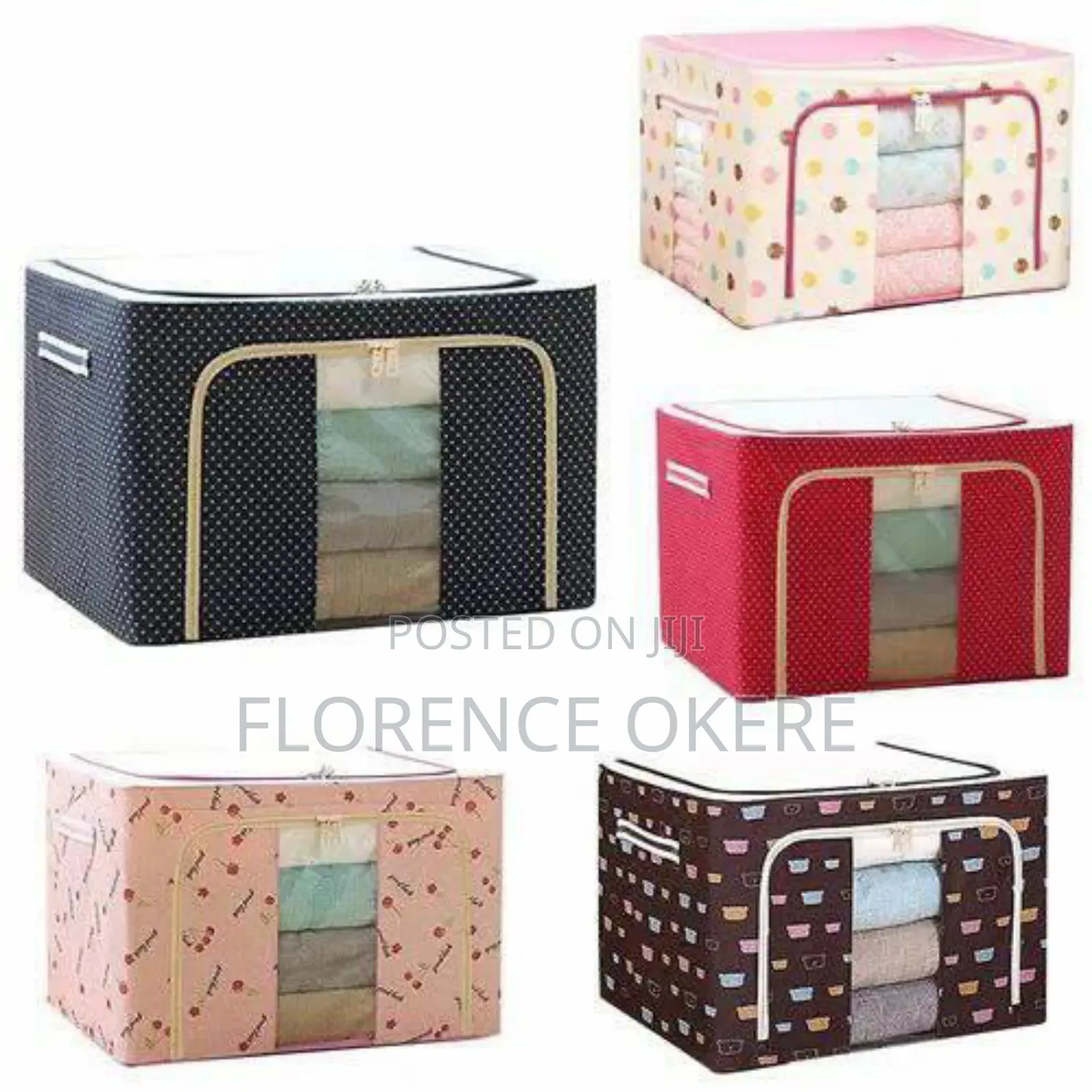 Laundry/Mobile Wardrobe Box (Dual Zip Openings