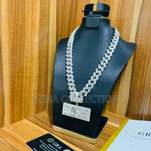 VVS Zircon Moissanite Cuban Necklace With Pendant