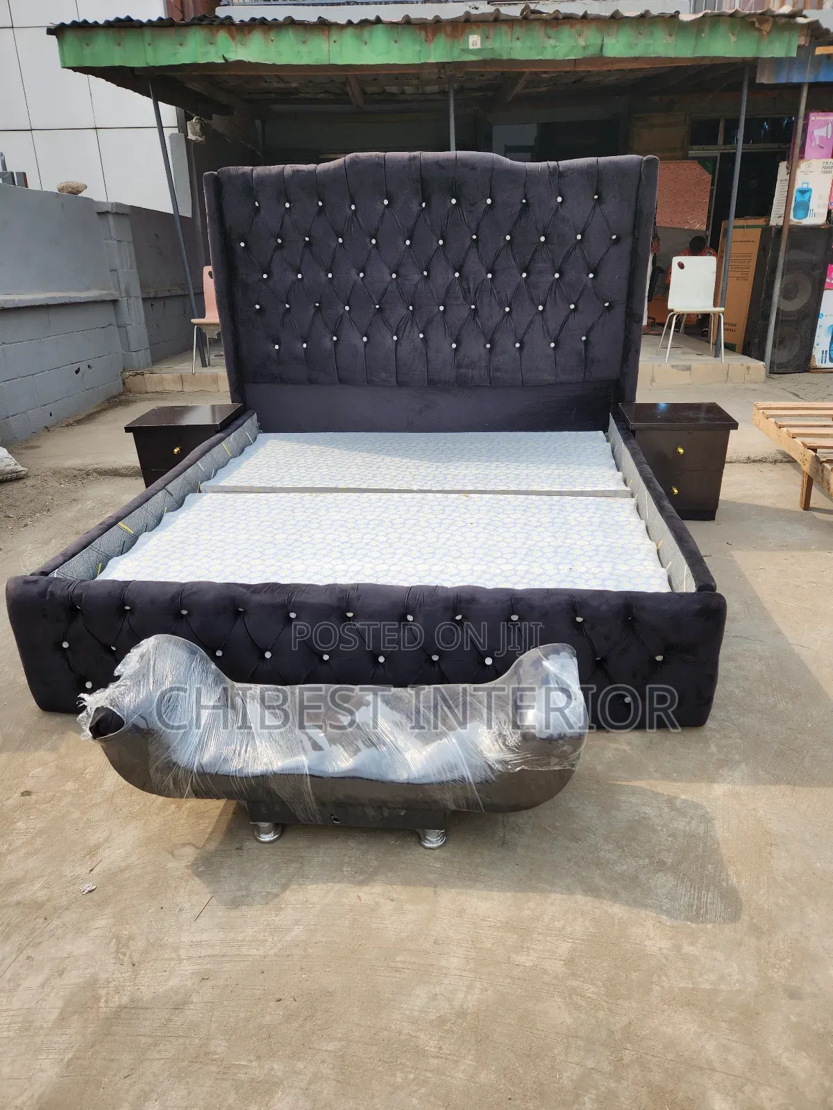 Modernized Six by Six Bed Stand