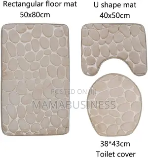 3pcs/Set Bathroom Bath Mat Set Non Slip
