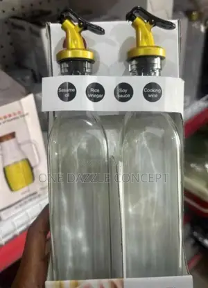 2pcs 500ml Glass Oil Dispensing Bottle