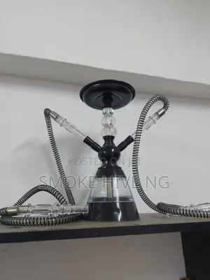 Black 2-hose Hookah Pot (Medium)