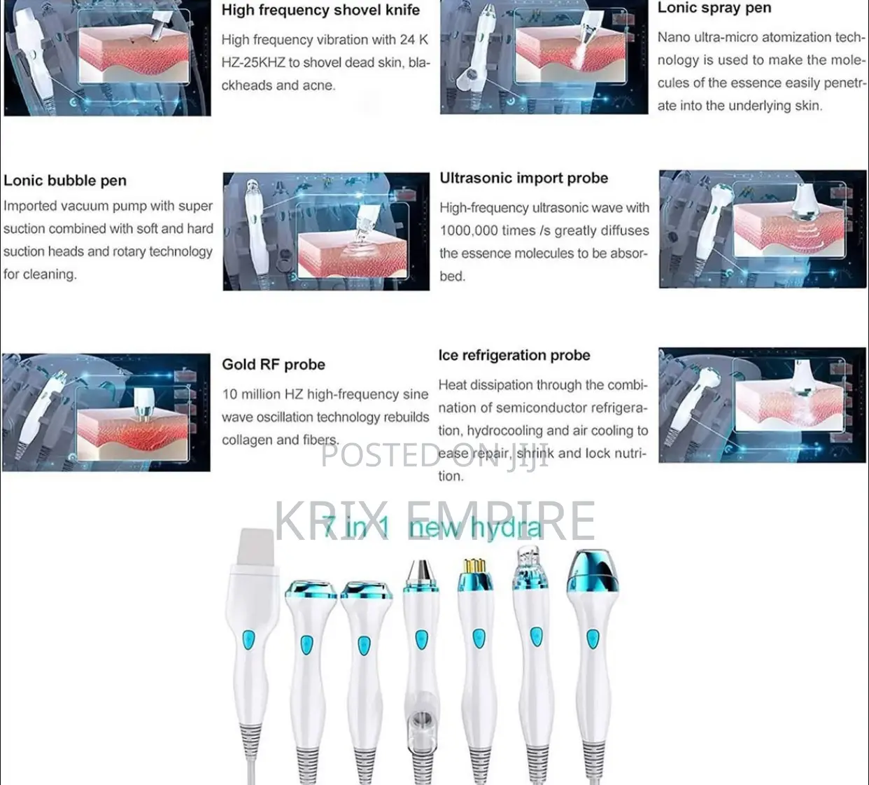 7 in 1 Smart Ice Blue Hydrafacial Machine