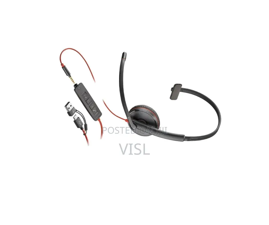 Poly Blackwire C3215 Headset USB-C USB-A - Black