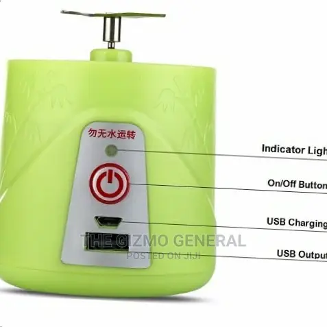 Portable Multi-function USB Rechargeable Juicer Blender - 380ml