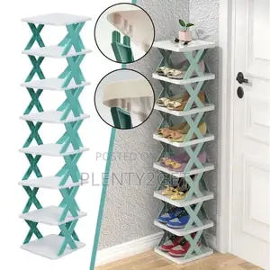 8 Layers Multifunctional X-Shaped Folding Shoe Rack