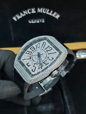 Franck Muller Iced Quality Men Genuine Leather Wristwatch