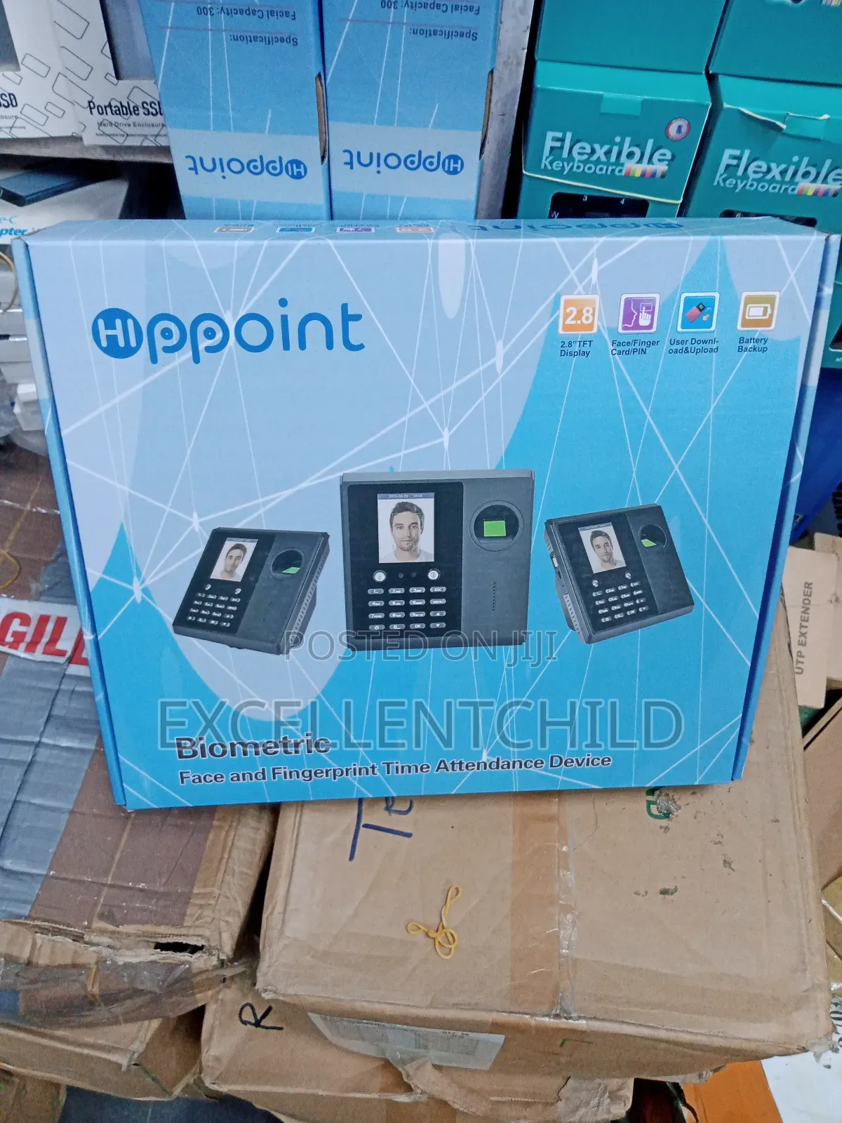 Hippoint Biometric Face and Finger Time Attendance Device.
