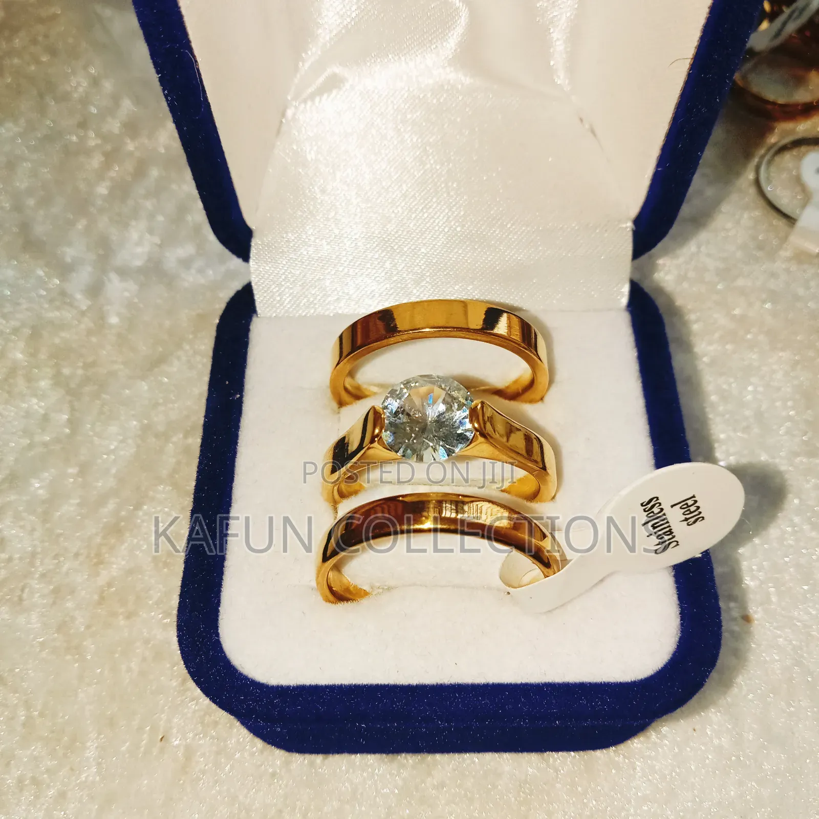 Non-Fading High Quality Steel Wedding Rings Set