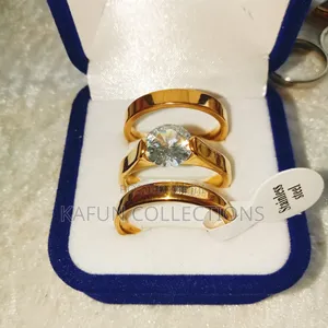 Non-Fading High Quality Steel Wedding Rings Set