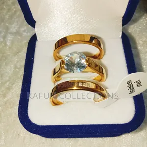 Non-Fading High Quality Steel Wedding Rings Set