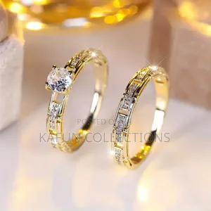 Luxury Gold Classy Wedding Rings Set