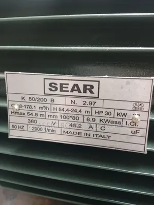 22 Kw SEAR Surface Water Pump 30 HP