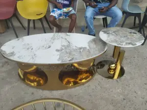 Center Marble Top Center Table and Stool