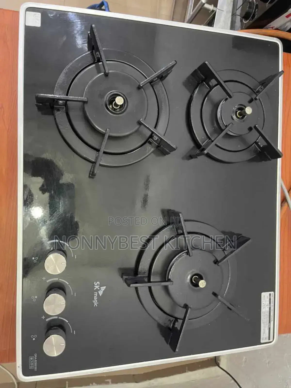 Glass Top 3 Burners Table Top Gas Cooker