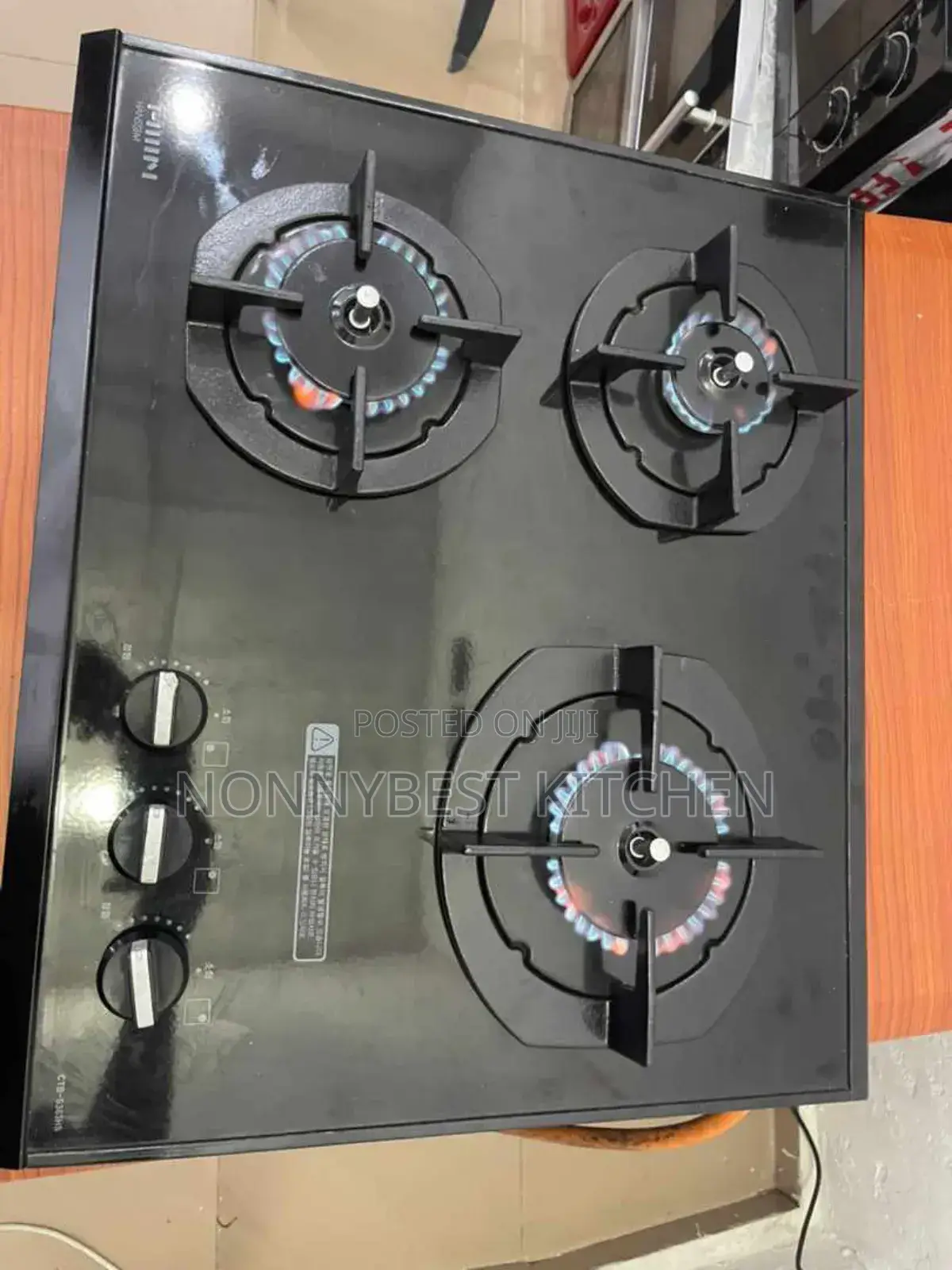 Glass Top 3 Burners Table Top Gas Cooker
