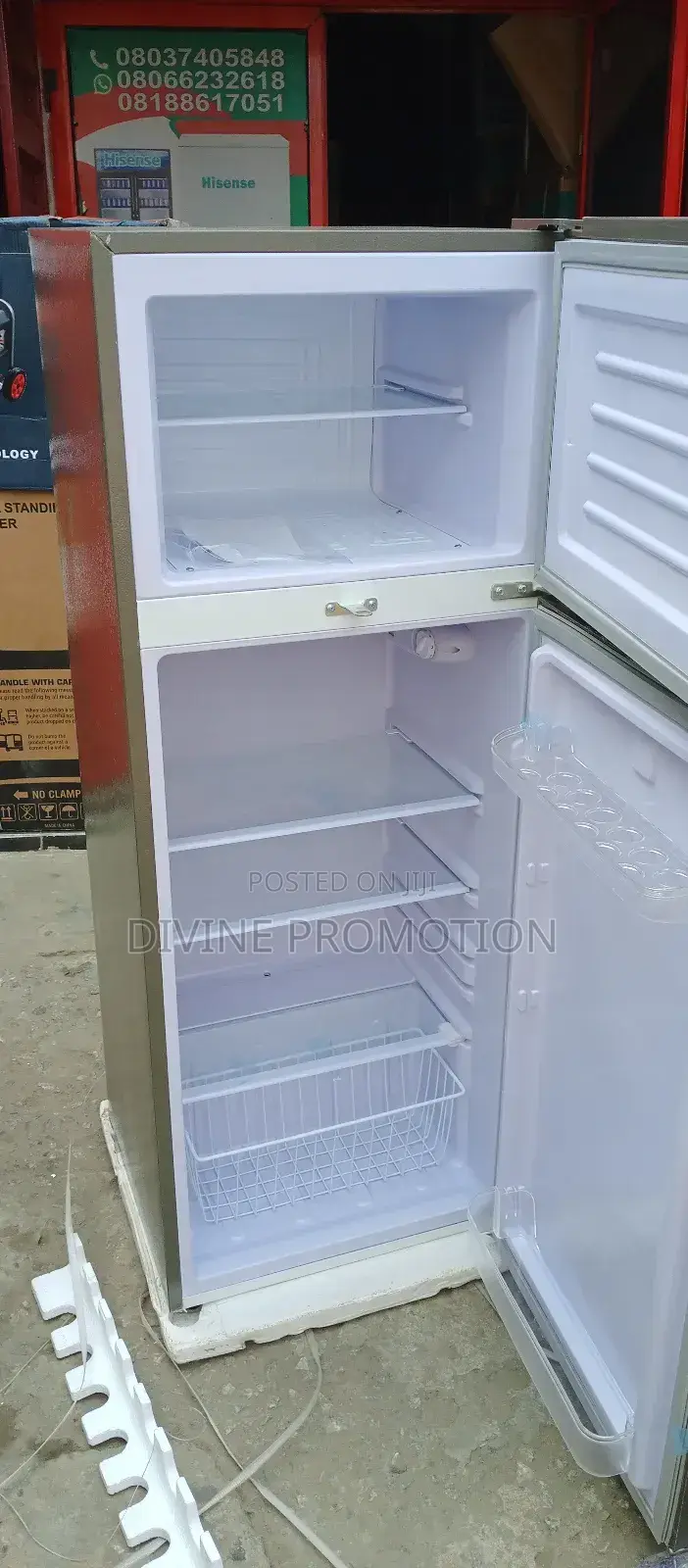 Snowsea Double Door Refrigerator, 210 Liters.