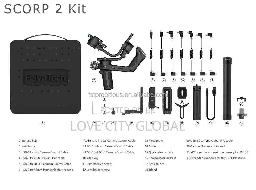 Feiyutech Scorp 2 Kit Camera Gimbal in-Built A.I Tracker