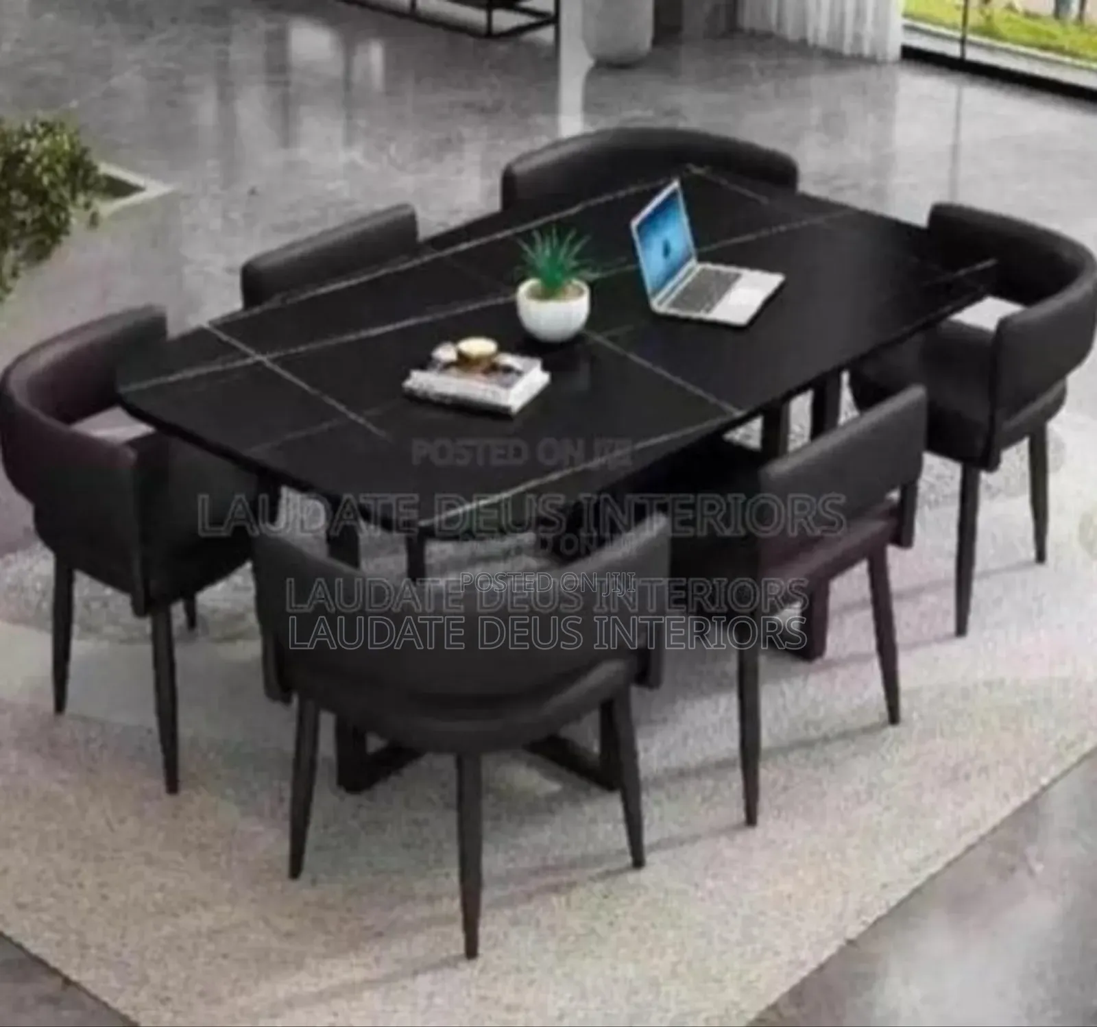 New Imported Classic 6 Sitters Marble Top Dining Set