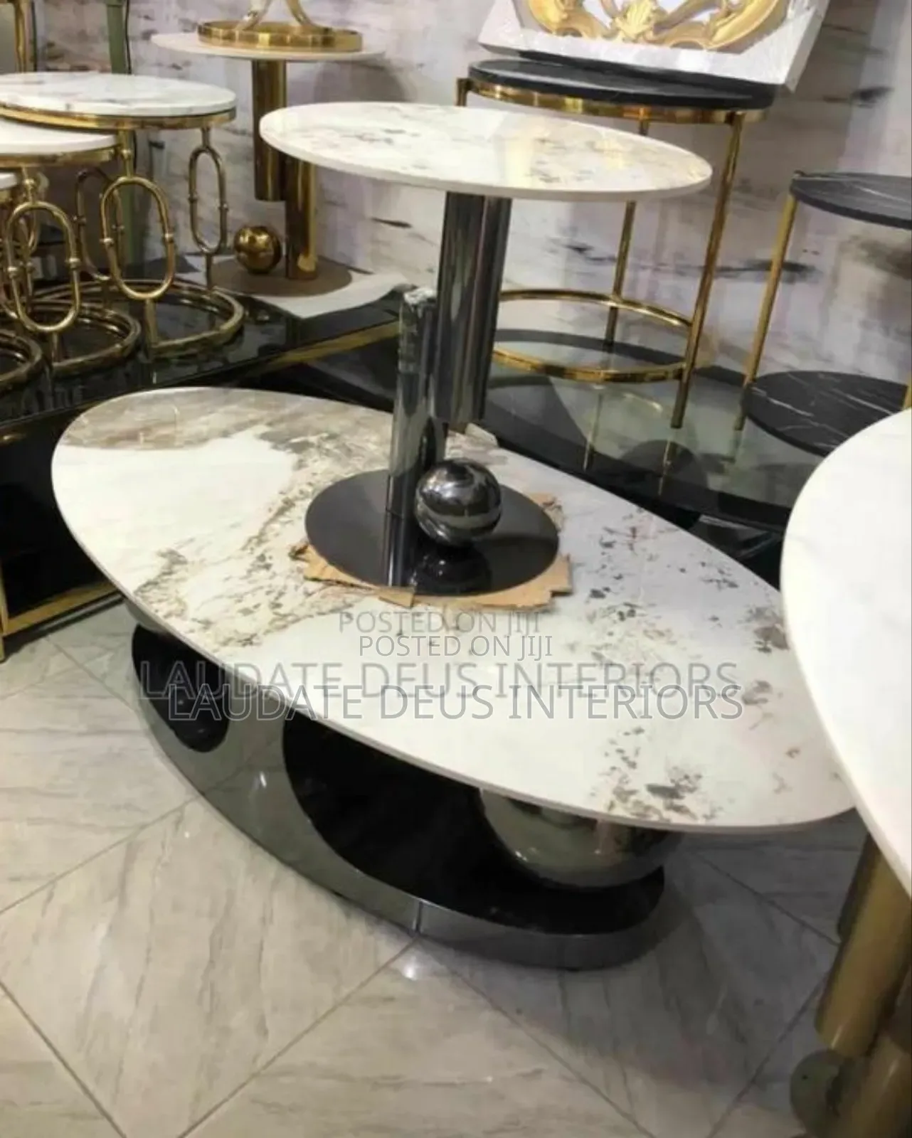 New Imported Classic 2in1 Marble Top Center Table