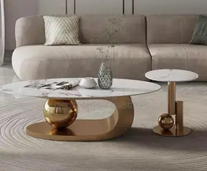 Simple Marble Coffee Table and Stool