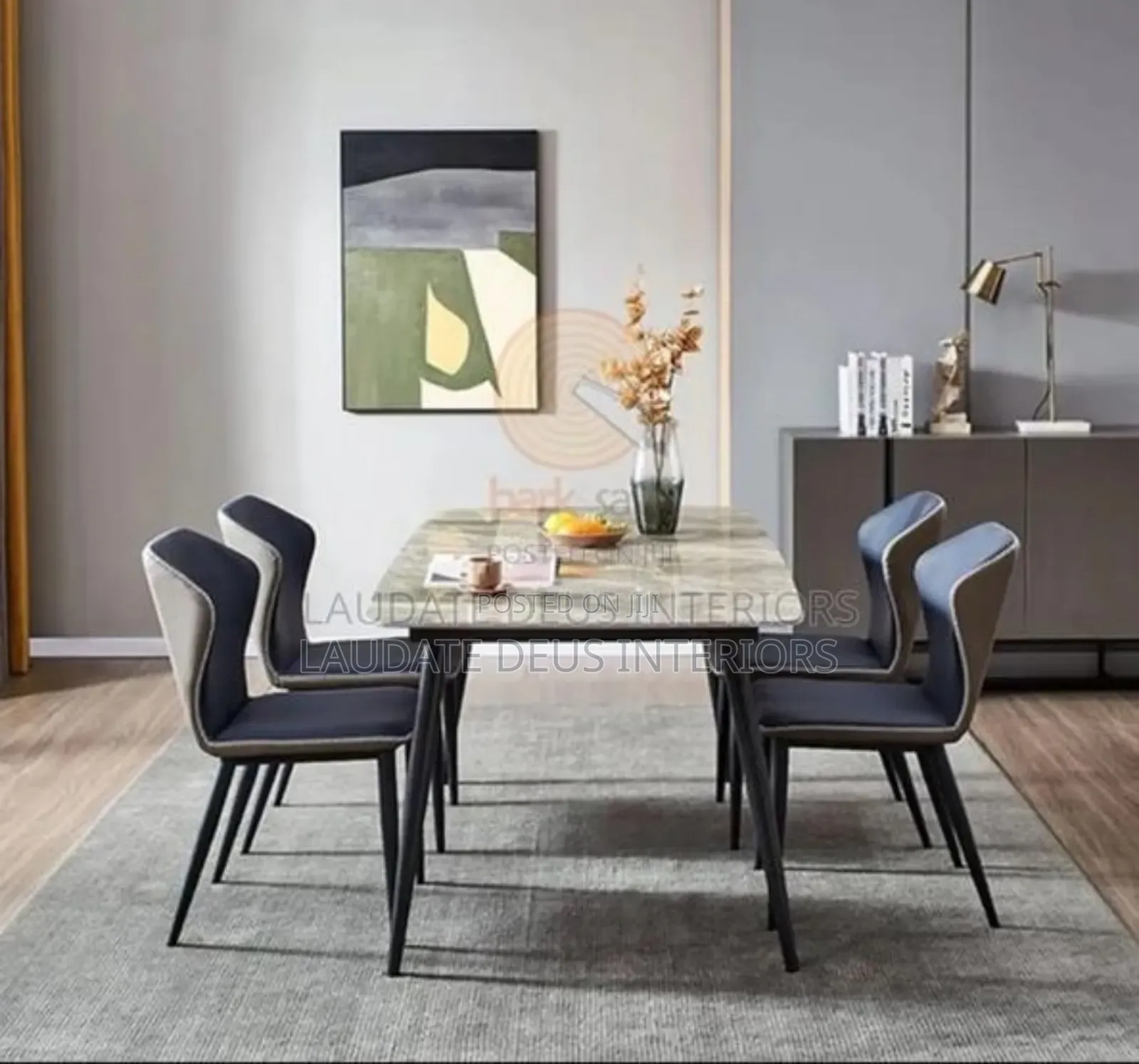 Classic 4 Sitters Marble Top Dining Table