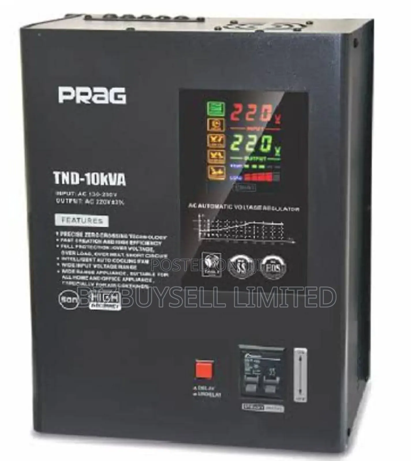10kva Prag Industrial Wall Mount Stabilizer.