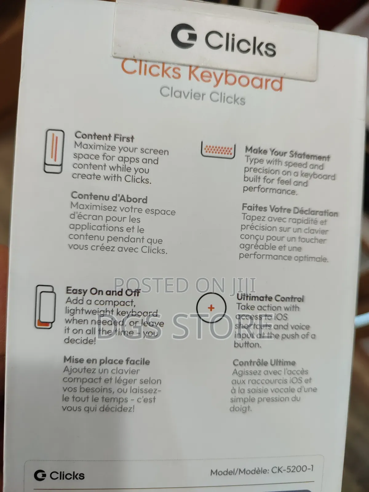 Clicks Keyboard Clavier for iPhone 15 Pro Max