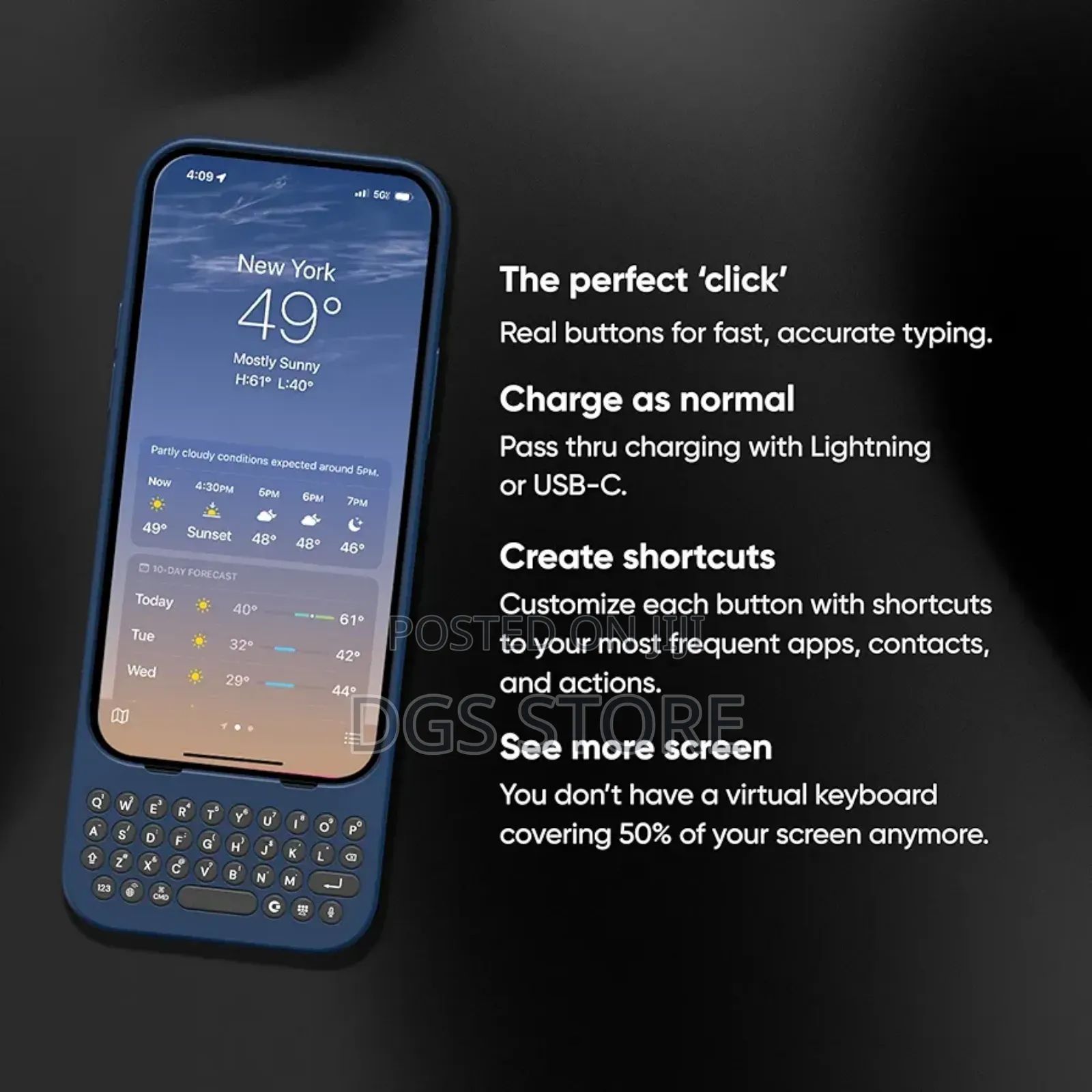 Clicks Keyboard Clavier for iPhone 15 Pro Max
