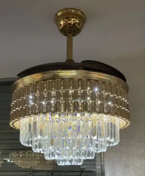 Led Chandelier With Fan and Bluetooth