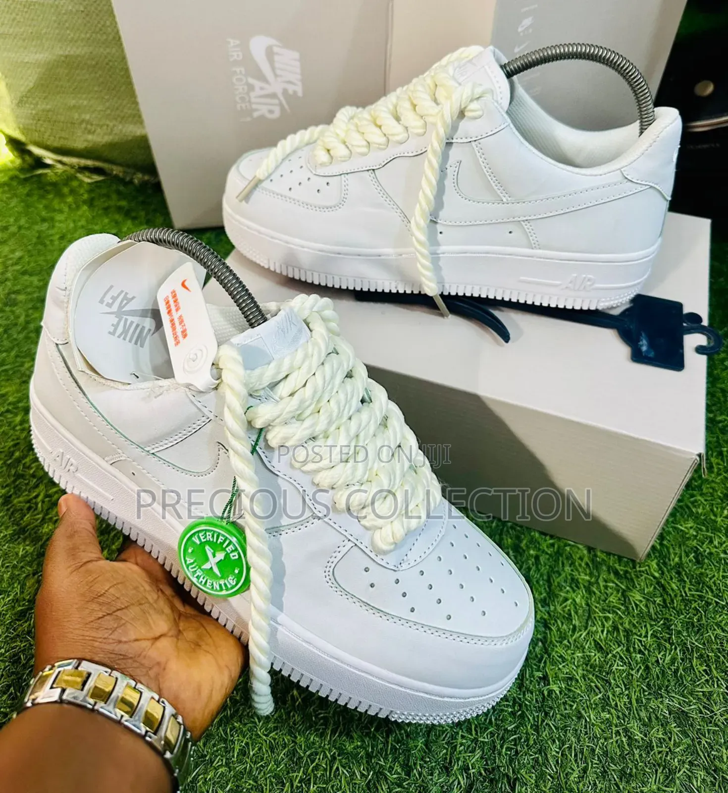 Immaculate White Unisex Nike Bold Lace Sneakers