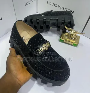 Classic Black Double Sole Louis Vuitton Shoe