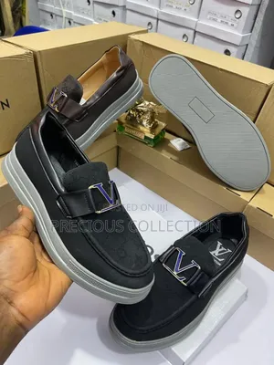 Men's Louis Vuitton Suede Logo Loafers