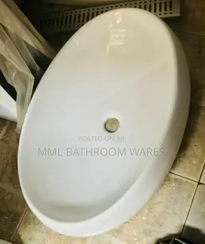 Ceramic Material Oval Shape Bathroom Vanity Countertop Basin