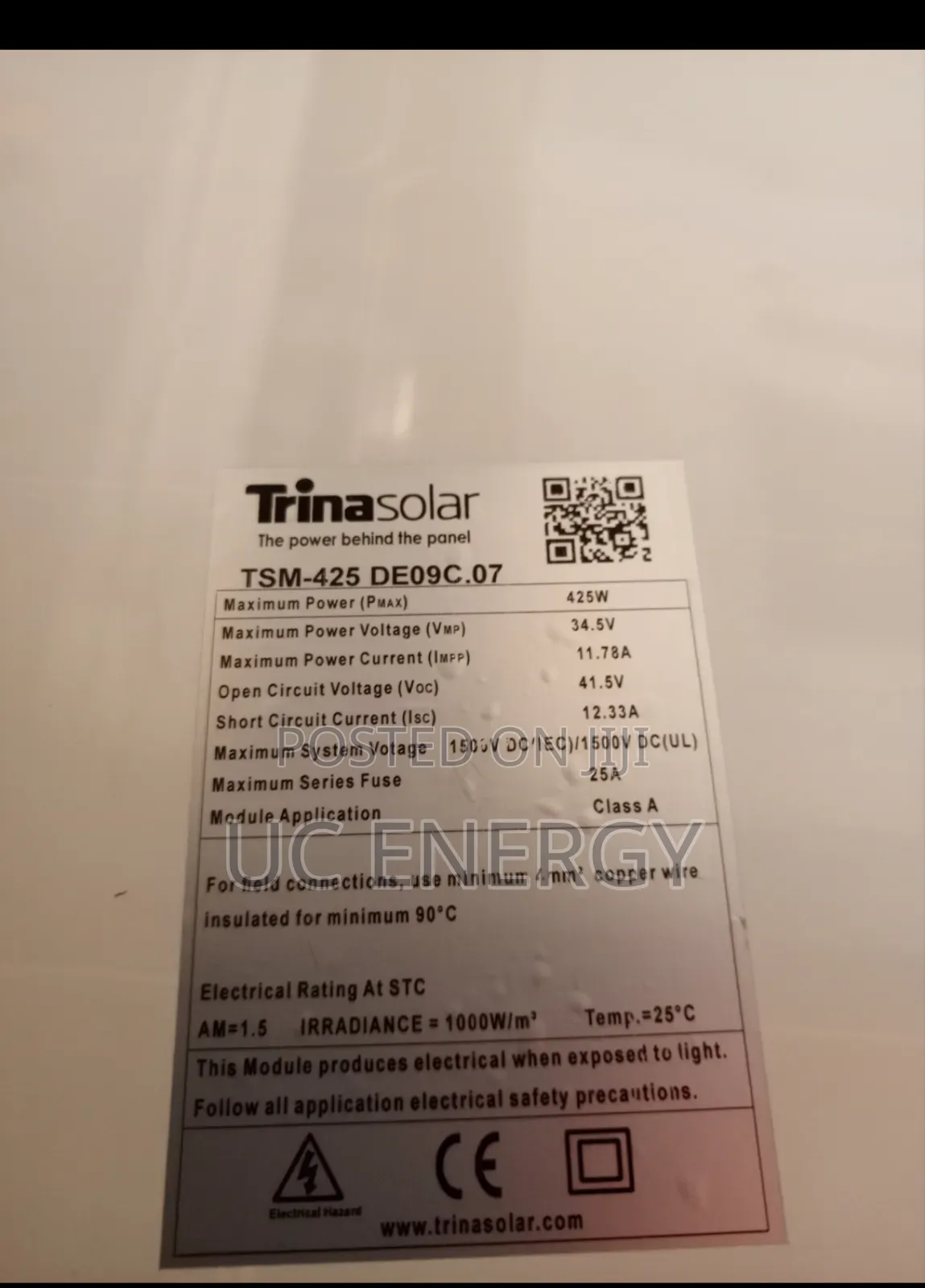 Trina 425w Solar Panel