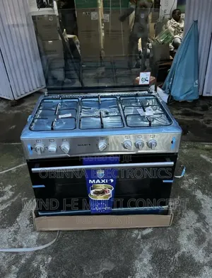 Brand New Maxi(50×90)5borner All Gas Standing Cooker(Silver)