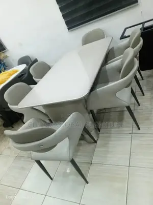 Contemporary Marble Top Dining Table and Chairs