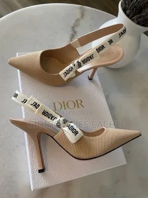 Photo - Dior Slingback Shoes Nude/Black/Wine 37/40
