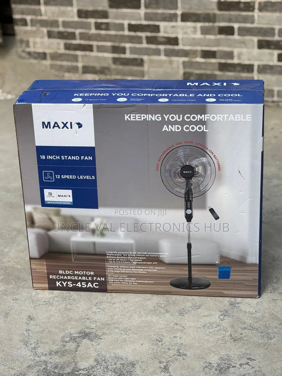 Maxi 18" Rechargeable Fan