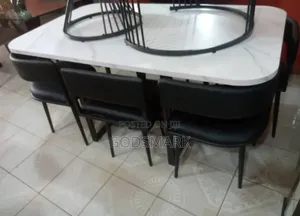 Wooden Top Dining Set 6 Seater.