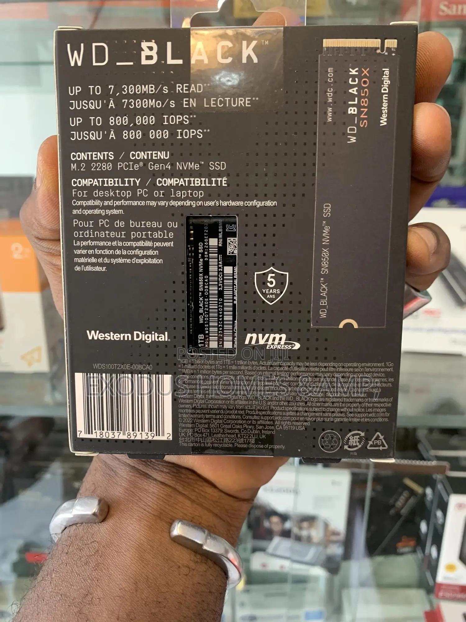 Wd Black Sn850 1tb Box