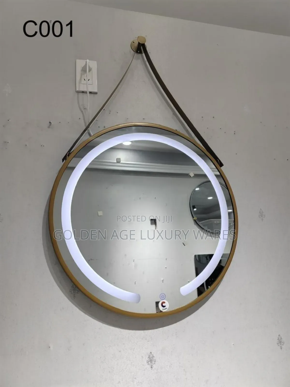 Gold LED Mirror With Belt