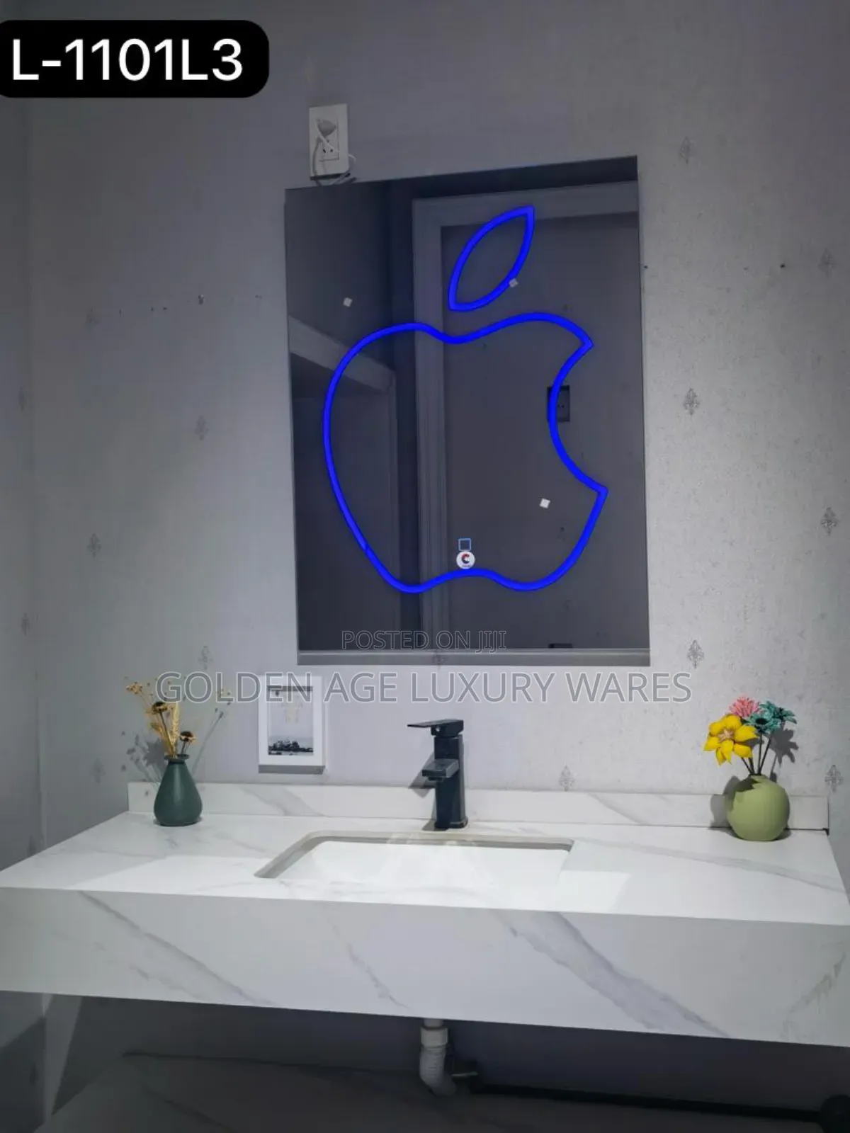 Apple Design Mirror With Lights