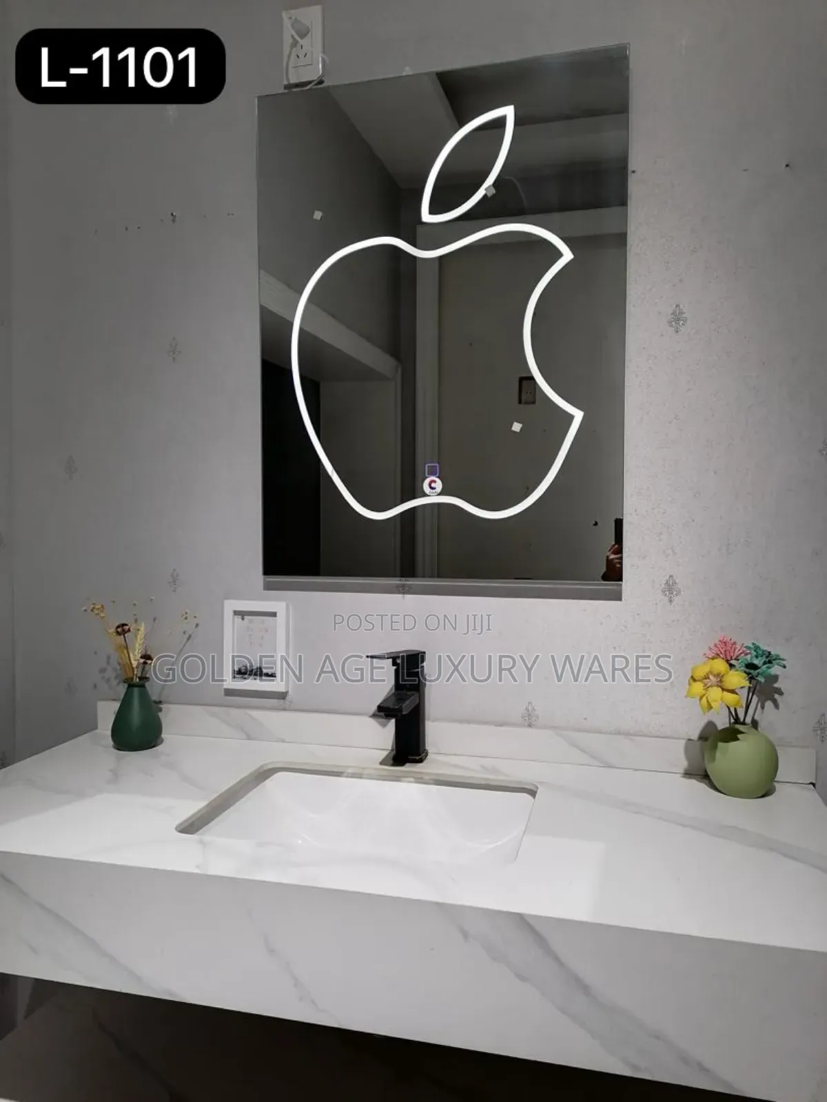Apple Design Mirror With Lights