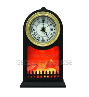 Photo - LED Artificial Clock Fireplace Lantern
