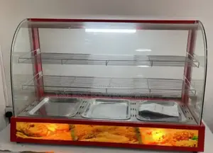 Red 3 Plates Snacks Warming Showcase