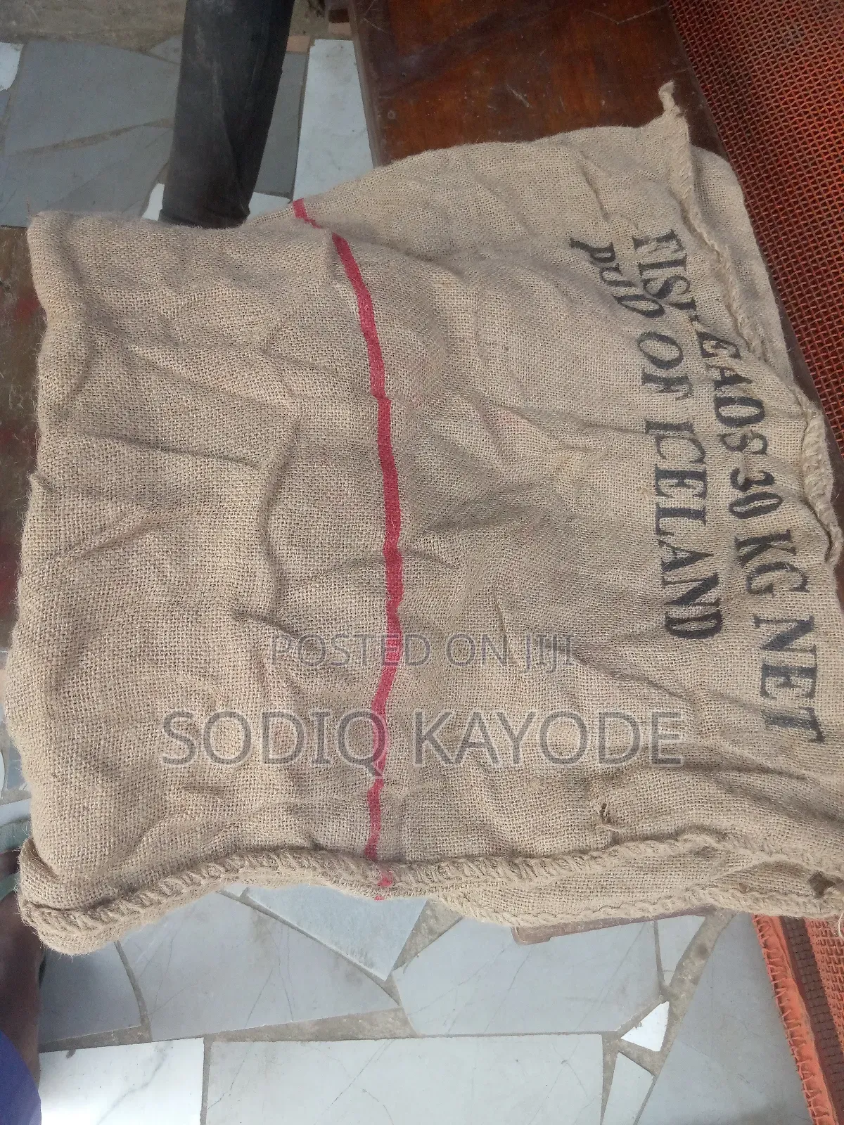 Burlap Fish Sack