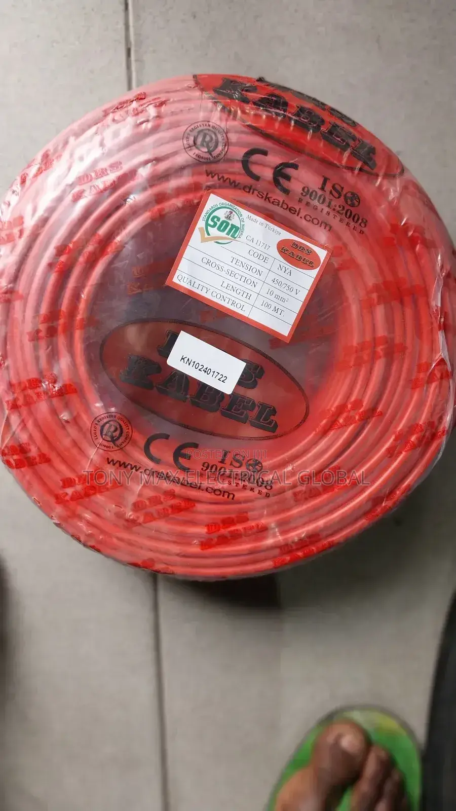 Electric Flexible Cable Original Cooper 100metres