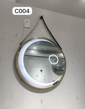 Gold Belt Mirror With Half Moon Light